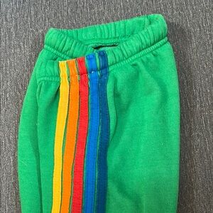 Aviator Nation Sweatpants - Green 5 Stripe - size L